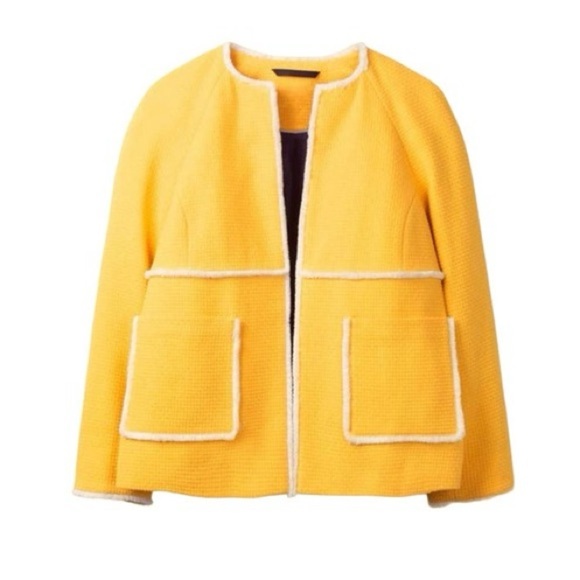 Boden Mustard Blazer with Cream Accents - Picture 2 of 11